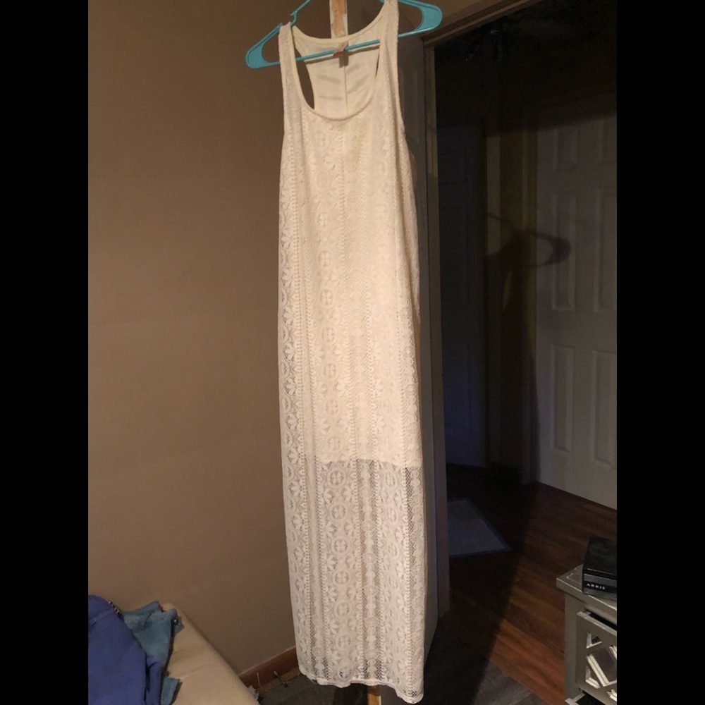 No Boundaries High Low Lacy Tank Dress